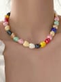 thumb Resin Multi Color Heart Trend Beaded Necklace 1