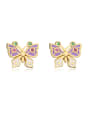 thumb Brass Enamel Butterfly Cute Stud Earring 2