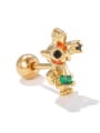 thumb Brass Cubic Zirconia Animal Cute Stud Earring(Single-Only One) 4