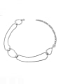 thumb Titanium Steel Geometric Hip Hop Asymmetry  Chain Necklace 0