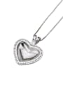 thumb Brass Rhinestone minimalist Heart Pendant Necklace 3