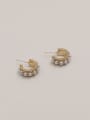 thumb Brass Imitation Pearl Geometric Vintage Stud Trend Korean Fashion Earring 1