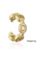 thumb Brass Cubic Zirconia Geometric Vintage Clip Earring(Single Only One) 1