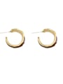 thumb Copper Enamel C shape Minimalist Stud Trend Korean Fashion Earring 0