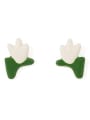 thumb Alloy Enamel Flower Cute Stud Earring 3