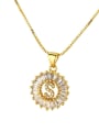 thumb Brass Cubic Zirconia Letter Luxury Necklace 3