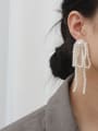 thumb Imitation Pearl Bowknot Minimalist Stud Trend Korean Fashion Earring 1