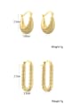 thumb Brass Geometric Vintage Stud Earring 3