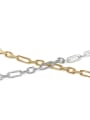 thumb Brass hollow Geometric chain  Vintage  hollow chain Link Bracelet 2