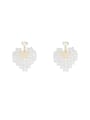 thumb Copper Crystal Heart Dainty Drop Trend Korean Fashion Earring 0