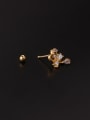 thumb Brass Cubic Zirconia Ball Vintage Single Earring(Single Only One) 2