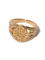 thumb Brass Letter Hip Hop Band Ring 2