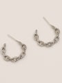 thumb Brass Hollow Geometric Minimalist Hoop Trend Korean Fashion Earring 3