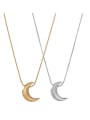 thumb Titanium Steel Moon Minimalist Necklace 0