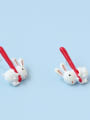 thumb Alloy Enamel Irregular Cute rabbit Stud Earring 3