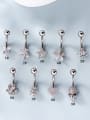 thumb Brass Cubic Zirconia Heart Cute Belly Studs & Belly Bars 0