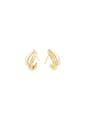 thumb Brass Cubic Zirconia Enamel Geometric Trend Stud Earring 0