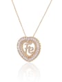 thumb Brass Cubic Zirconia Message Dainty Necklace 0
