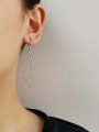 thumb Copper Rhinestone Irregular Minimalist Hook Trend Korean Fashion Earring 1