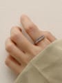 thumb Brass Cubic Zirconia Geometric Minimalist Band Fashion Ring 2