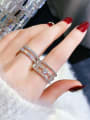 thumb Alloy Cubic Zirconia White Star Dainty Cocktail Ring 1
