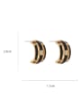 thumb Brass Enamel Geometric Minimalist Stud Earring 3