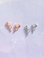 thumb Brass Cubic Zirconia Star Moon Cute Stud Earring 2