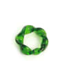 thumb Hand Green Glass  Twist  Geometric Trend Band Ring 4