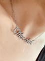 thumb Stainless steel Letter Minimalist Necklace 0