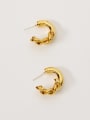 thumb Brass Geometric Vintage Hoop Trend Korean Fashion Earring 0