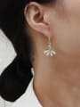 thumb Brass Cubic Zirconia Irregular Dainty Hook Trend Korean Fashion Earring 1
