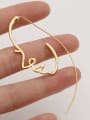 thumb Brass Face Vintage Hollow abstract art face Stud Trend Korean Fashion Earring 3