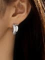 thumb Brass Imitation Pearl Flower Minimalist Stud Earring 1