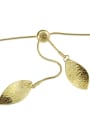 thumb Brass Smooth Leaf Minimalist Pendants  Necklace 3