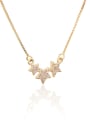 thumb Brass Star Cubic Zirconia Earring and Necklace Set 3