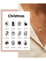 thumb Stainless steel Oval Minimalist Christmas  Can you type lettering   Necklace 1