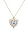 thumb Brass Enamel Vintage Heart  Pendant Necklace 4