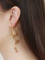 thumb Copper Crystal triangle Tassel Dainty Stud Trend Korean Fashion Earring 1