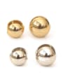 thumb Brass Smooth Bead Ball Vintage Stud Earring 3