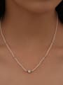 thumb Titanium Steel Glass beads Heart Minimalist Beaded Necklace 2