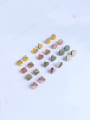 thumb Resin Heart Vintage wood color matching Stud Earring/Multi-Color Optional 2