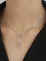 thumb Brass Minimalist Snake Chain  Necklace 2