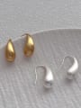 thumb Brass Water Drop Minimalist Hook Earring 0