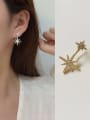 thumb Copper Cubic Zirconia Star Dainty Stud Trend Korean Fashion Earring 1