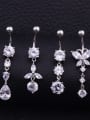 thumb Stainless steel Cubic Zirconia Water Drop Hip Hop Belly Rings & Belly Bars 0