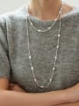 thumb Brass Freshwater Pearl Irregular Vintage Multi Strand Necklace 1