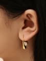 thumb Brass Imitation Pearl Geometric Vintage Hook Earring 1