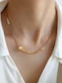 thumb Brass Imitation Pearl Flower Hip Hop Necklace 1
