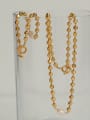 thumb Brass Bead Round Vintage Fashion round bead chain Necklace 3
