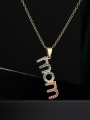 thumb Brass Cubic Zirconia Letter Vintage Necklace 1